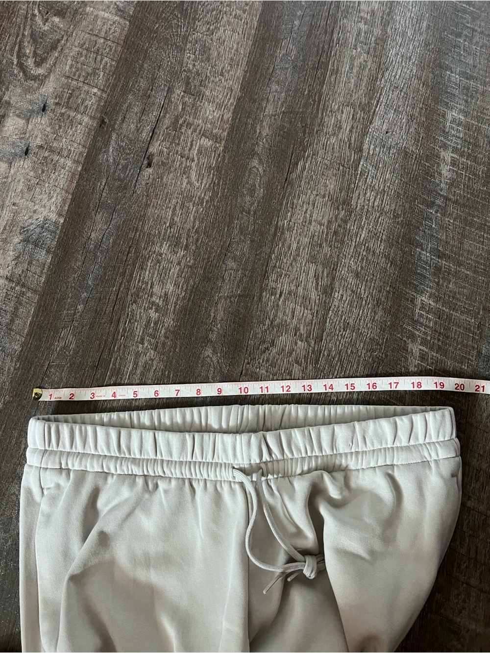 NWT Adidas Cream Drawstring Wide Leg Sweat Pants - Picture 6 of 9